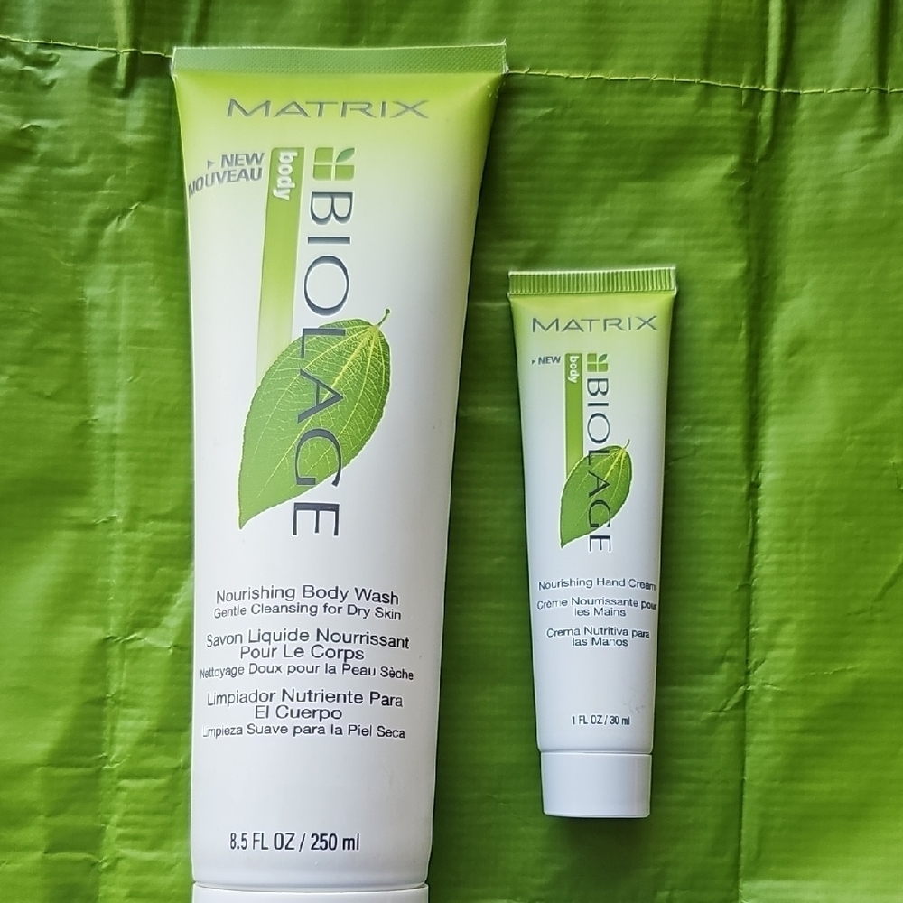 New Matrix Biolage Nourishing Body Wash & Hand Cream Set With Matching Tote - Picture 2 of 13